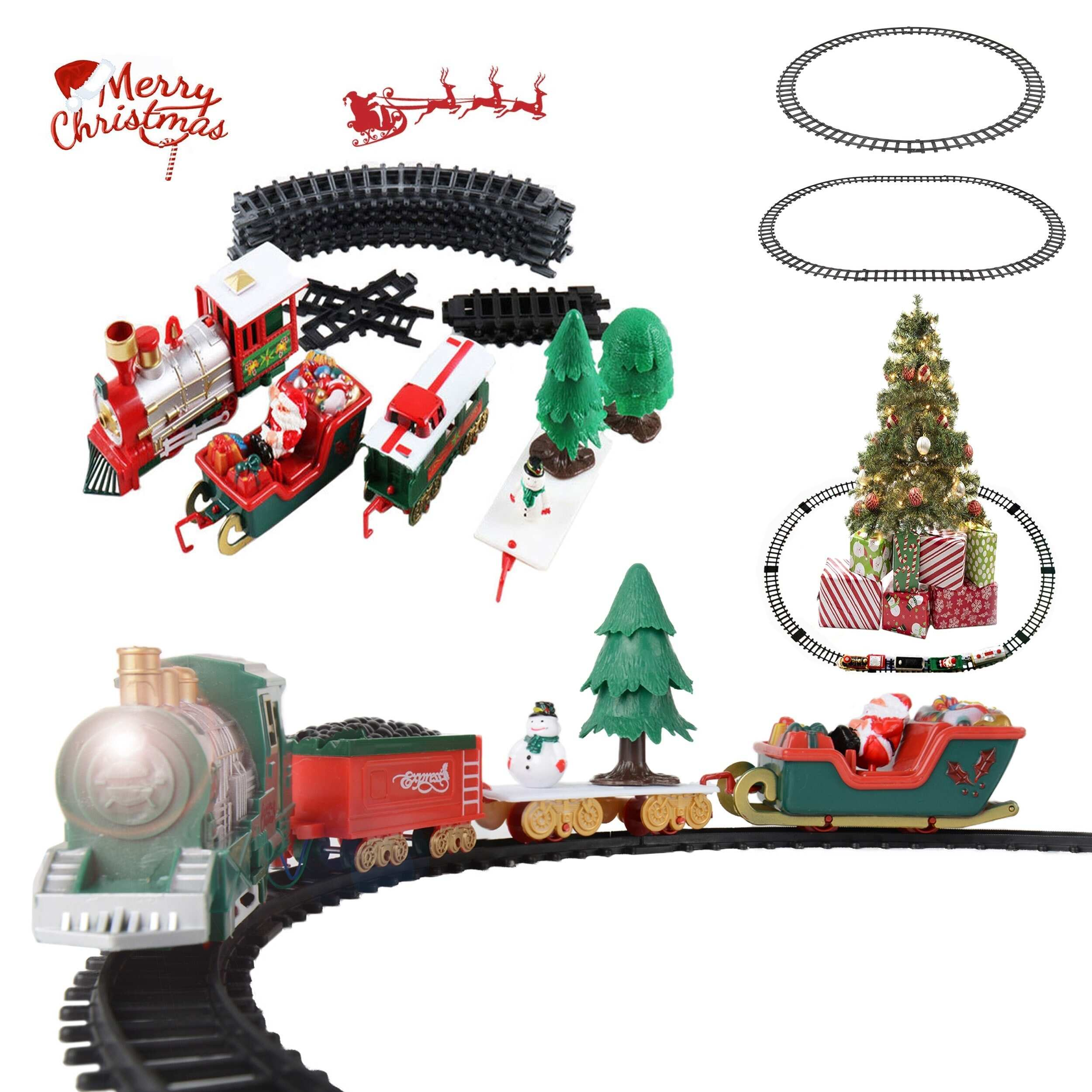22Pcs Holiday Express Train Set – Electric Railway Toy for Kids with Light & Music, Safe for Ages 3+