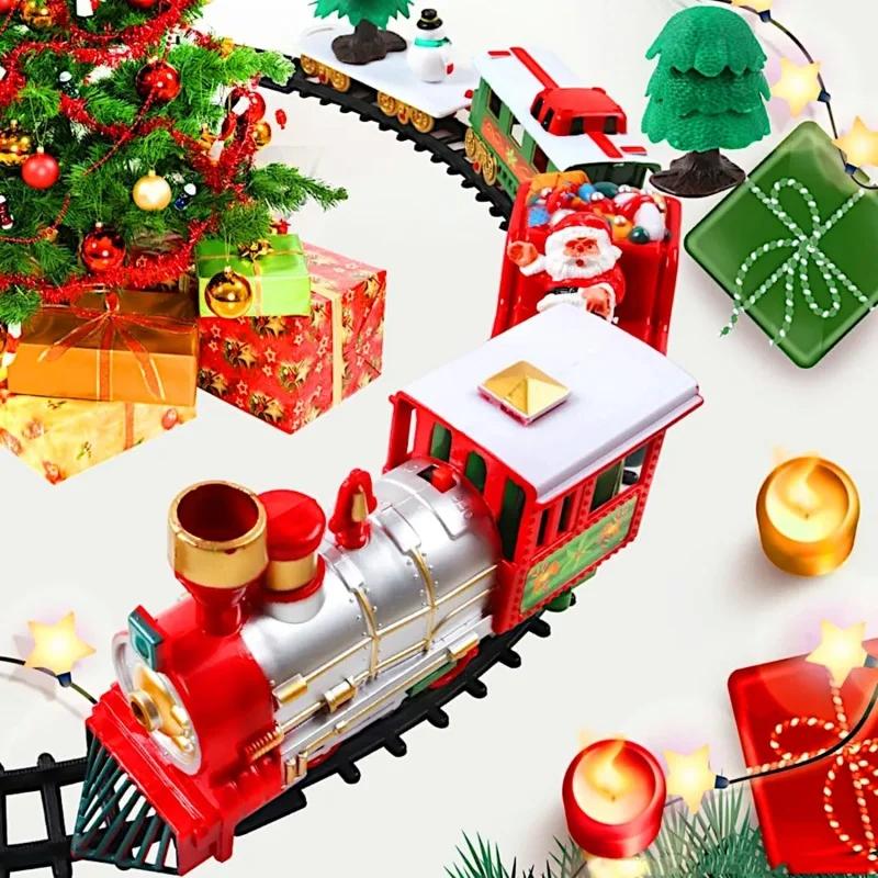 22Pcs Holiday Express Train Set – Electric Railway Toy for Kids with Light & Music, Safe for Ages 3+