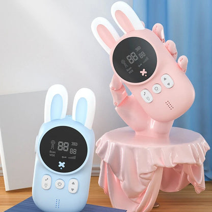2PCS Cute Cartoon Walkie Talkie Toy with LCD Display and Hands-Free VOX Function, Safe for Ages 6+