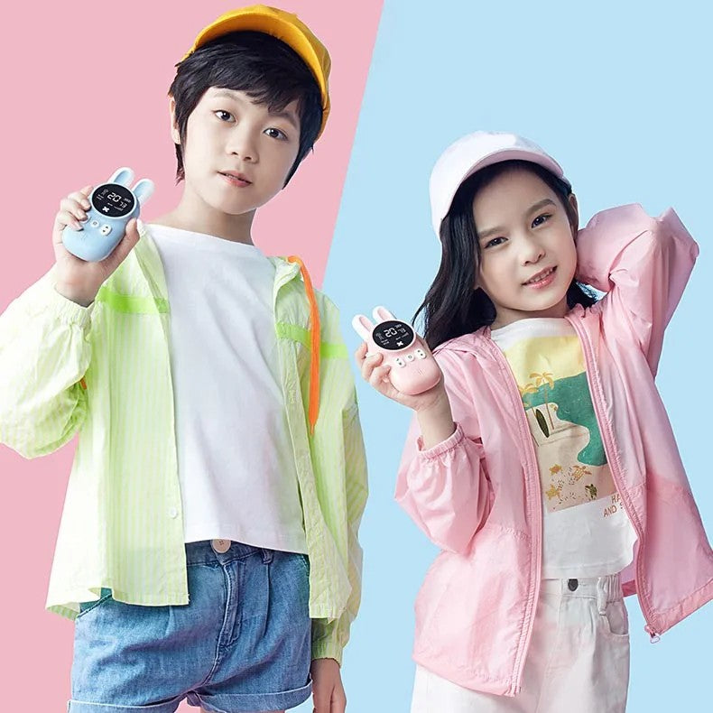 2PCS Cute Cartoon Walkie Talkie Toy with LCD Display and Hands-Free VOX Function, Safe for Ages 6+