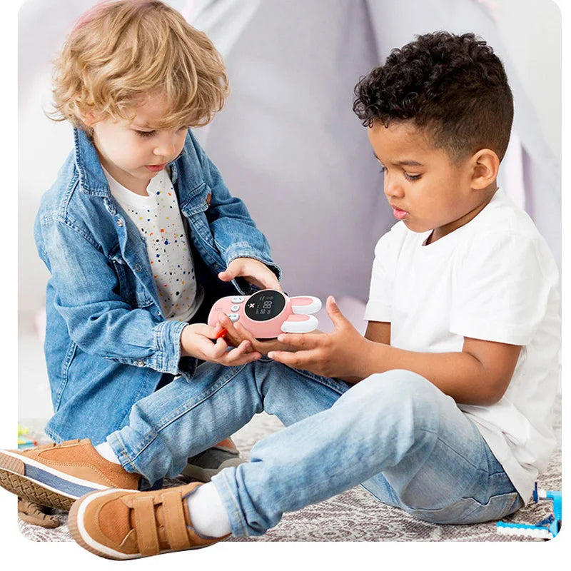 2PCS Cute Cartoon Walkie Talkie Toy with LCD Display and Hands-Free VOX Function, Safe for Ages 6+