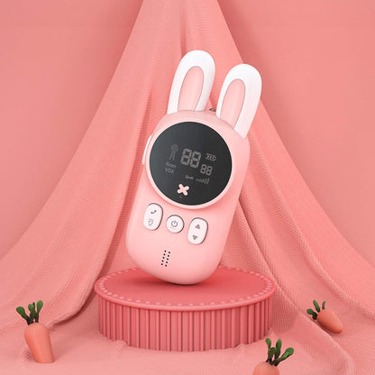 2PCS Cute Cartoon Walkie Talkie Toy with LCD Display and Hands-Free VOX Function, Safe for Ages 6+