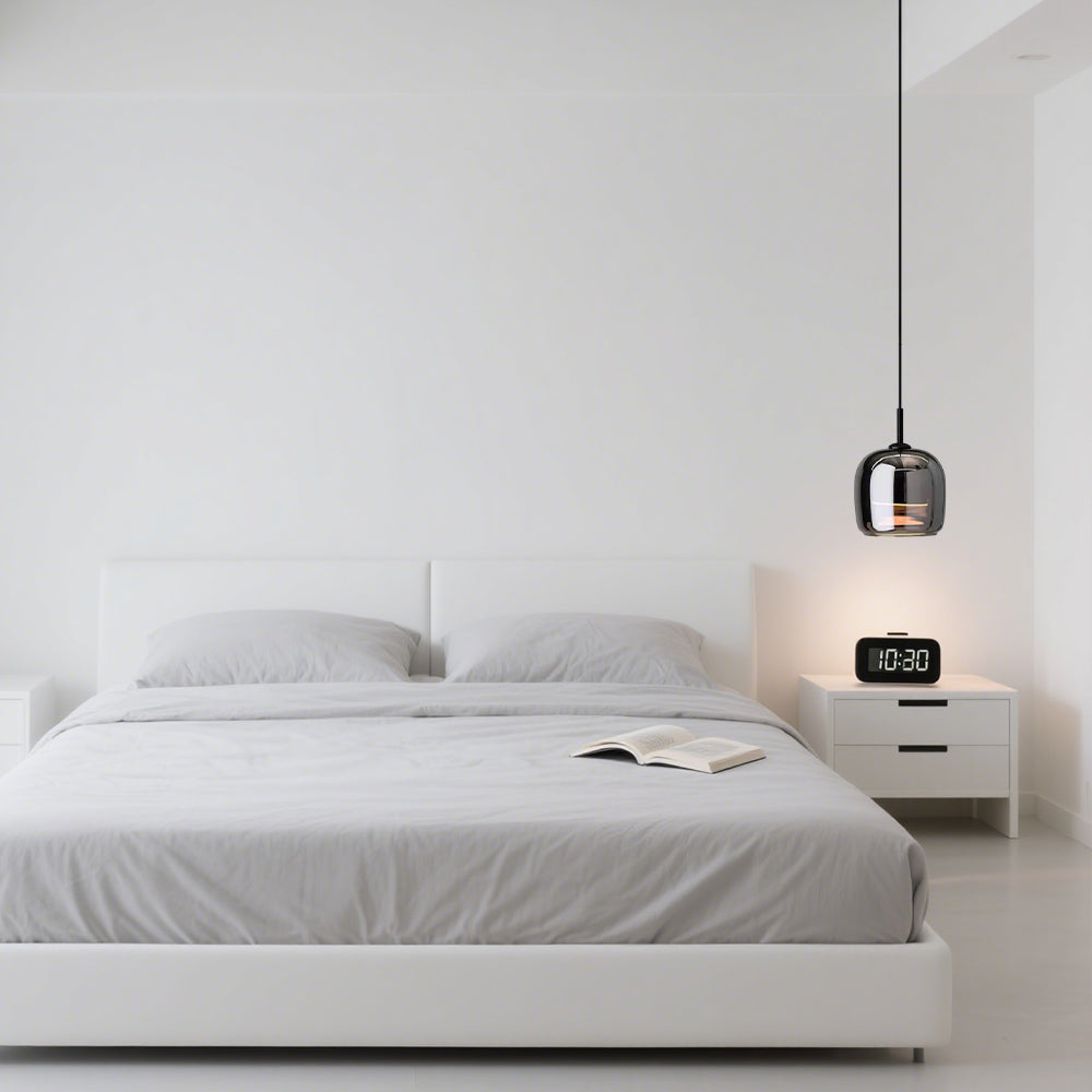 Glarefusion Modern Black Glass Pendant Light