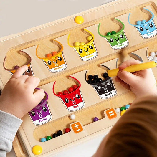 2 in1 Montessori Magnetic Maze & Drawing Board with Multiple Learning levels, Safe for 3+