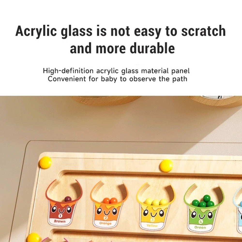 2 in1 Montessori Magnetic Maze & Drawing Board with Multiple Learning levels, Safe for 3+
