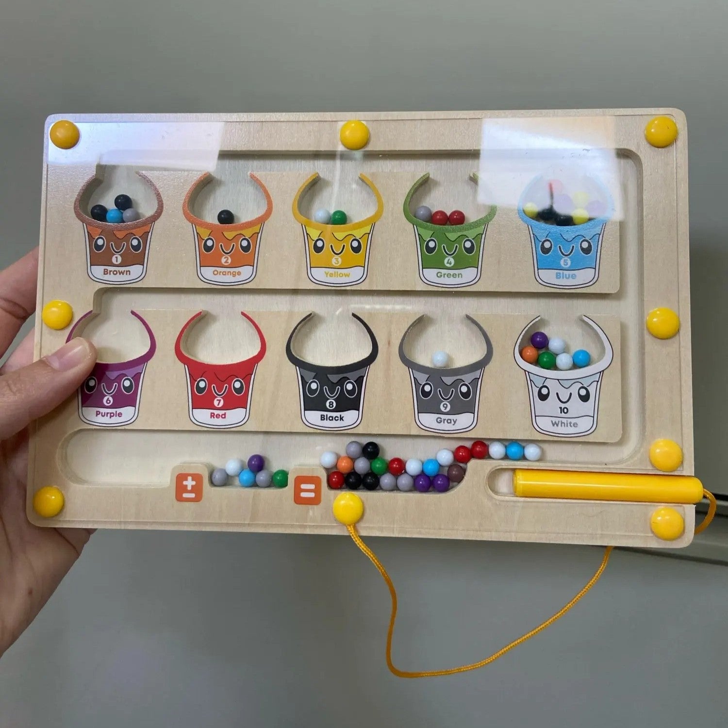 2 in1 Montessori Magnetic Maze & Drawing Board with Multiple Learning levels, Safe for 3+