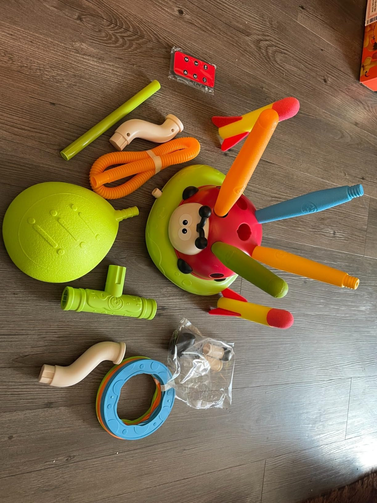3-in-1 Active Play Toy – Jump, Ring Toss & Rocket Launch with Musical & Remote-Controlled, Easy to Assemble, Safe for Ages 3+