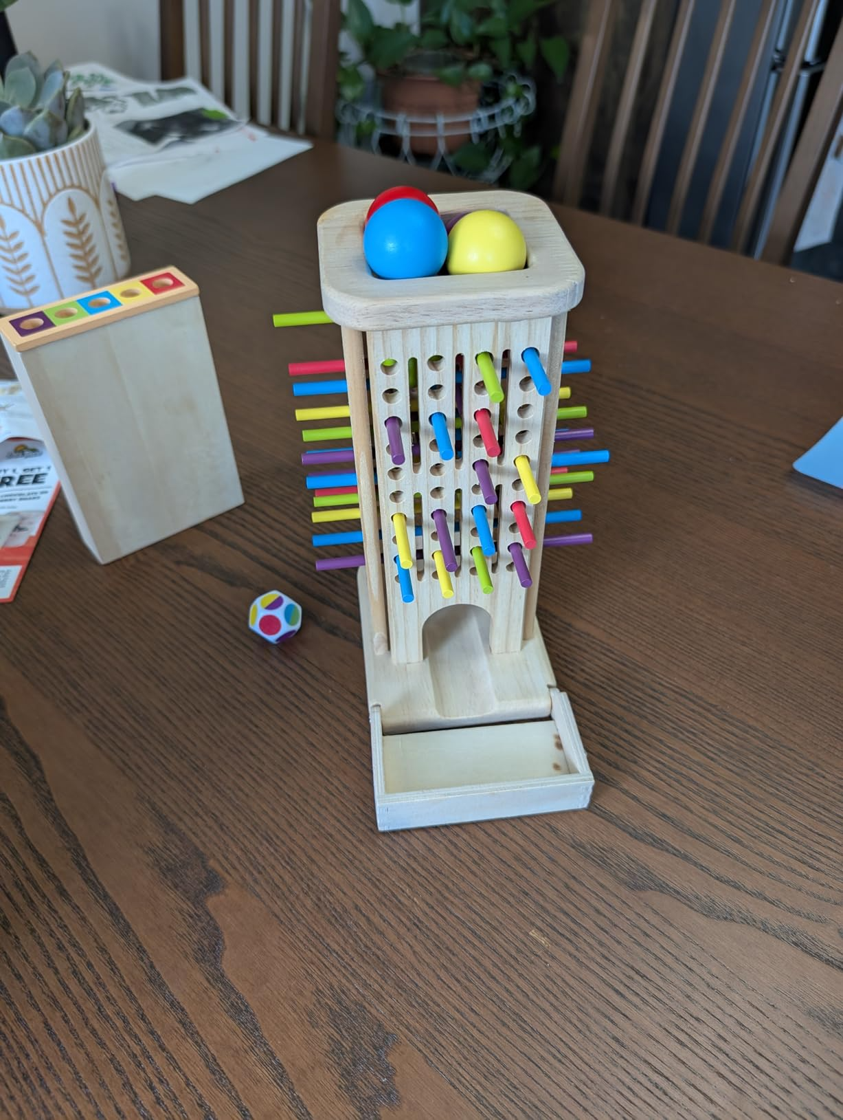 3-in-1 Montessori Game Wooden Stick Tower, Fine Motor Skills, Educational & Interactive Toy, Safe for Ages 3+