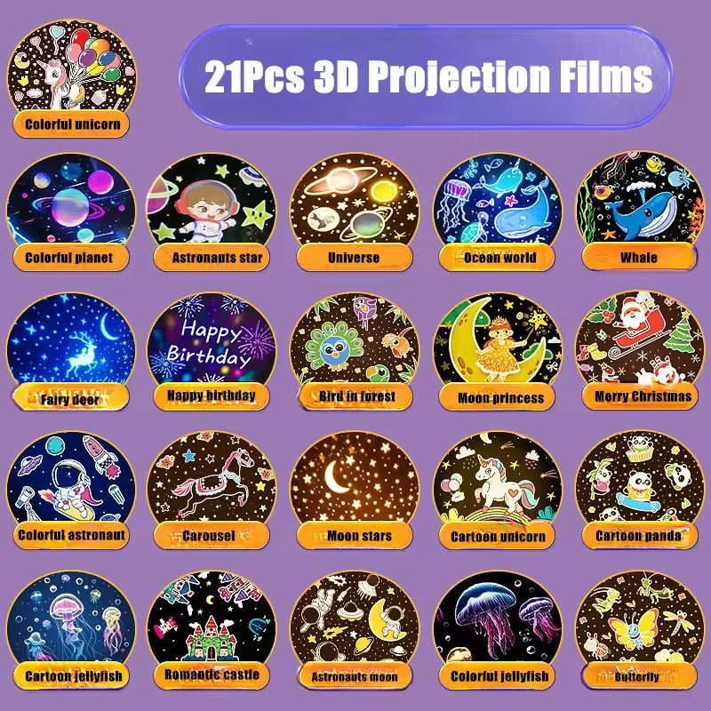 3-in-1 Robot Night Light, Star Projector & Bluetooth Speaker with Rotating Light with Music, Safe for Ages 1+