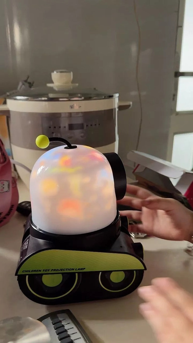 3-in-1 Robot Night Light, Star Projector & Bluetooth Speaker with Rotating Light with Music, Safe for Ages 1+