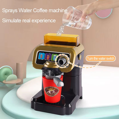 30-Piece Pretend Coffee Shop Playset with Pizza, Cash Register, STEM Toy for Toddlers 3+