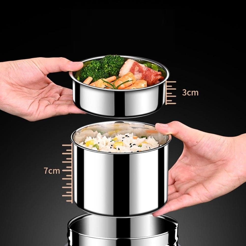 304 Stainless Steel Heated Lunch Box with USB Heating, Constant Temperature 65°C, Portable & Rechargeable