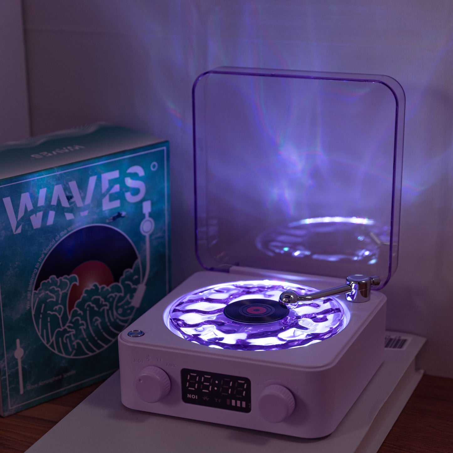 Premium Waves Retro Bluetooth Vinyl Record Player Light