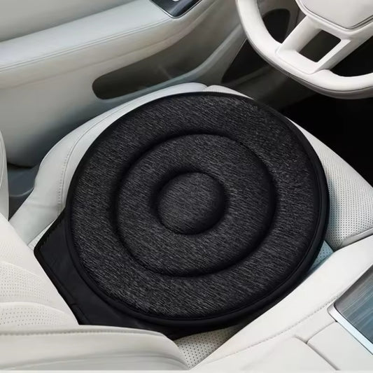 360-Degree Car Swivel Seat Cushion with Memory Foam Support, Comfortable & Breathable Material