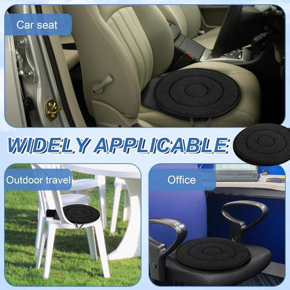 360-Degree Car Swivel Seat Cushion with Memory Foam Support, Comfortable & Breathable Material