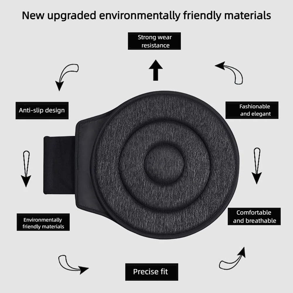 360-Degree Car Swivel Seat Cushion with Memory Foam Support, Comfortable & Breathable Material