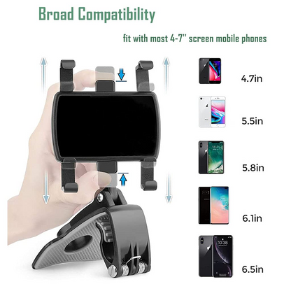 360 Degree Rotation Dashboard Phone Holder, Multipurpose Car Smartphones Mount Cell Mount Stand Suitable for 4 to 7 inch