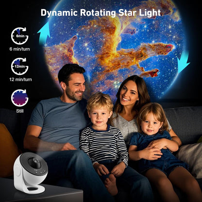 360° Planetarium Projector, Soothing Star Light for Relaxation, Discover 12 Galaxy Films in Stunning Detail
