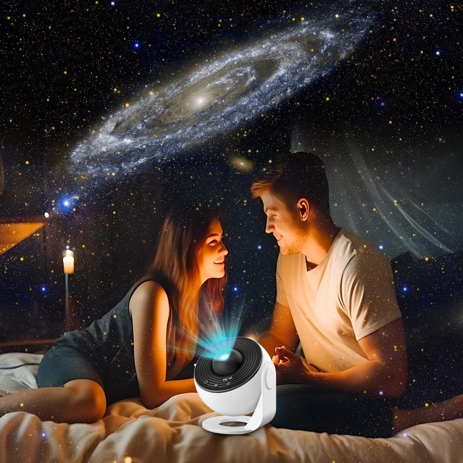 360° Planetarium Projector, Soothing Star Light for Relaxation, Discover 12 Galaxy Films in Stunning Detail