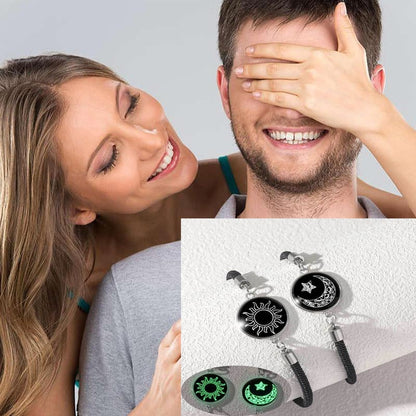 Sun & Moon Bracelets – 2-Pack Luminous Couples Jewelry for Long-Distance Love