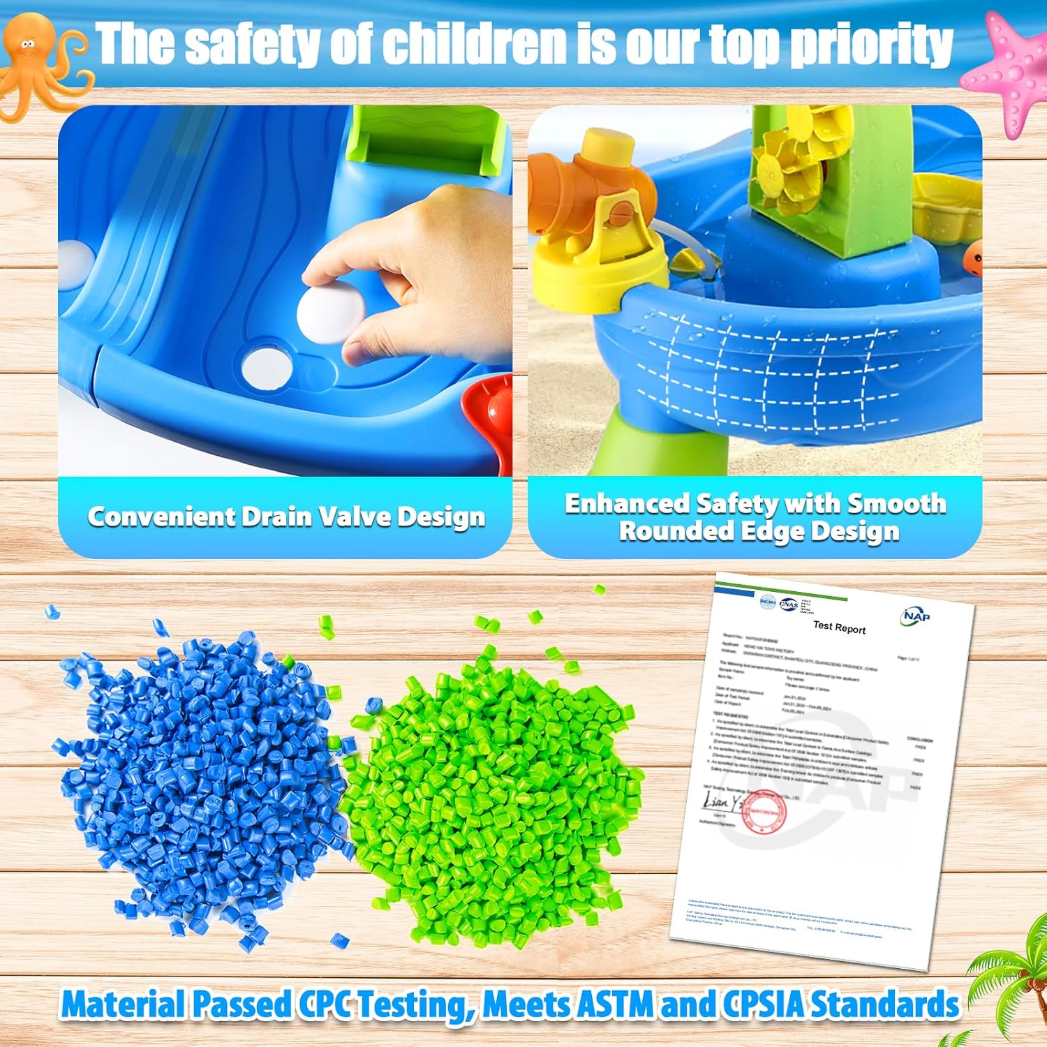 3 - Tier Outdoor Water Play Table with Accessories for Kids Summer Beach Backyard Garden Sensory Toy Set for Boys & Girls Ages 3+
