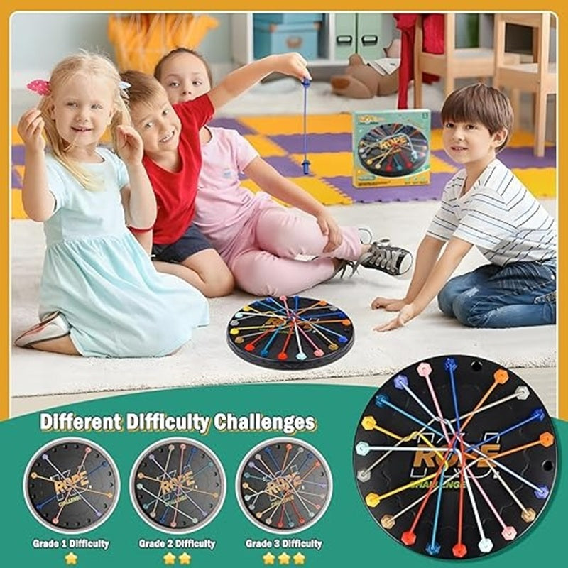 3 Levels Rope Knots Puzzle with Non-chemical Plastic, Various Modification, Safe for Ages 3+