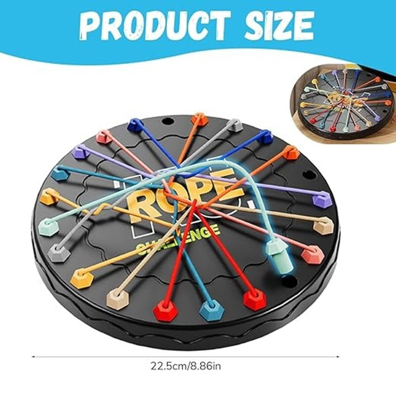 3 Levels Rope Knots Puzzle with Non-chemical Plastic, Various Modification, Safe for Ages 3+