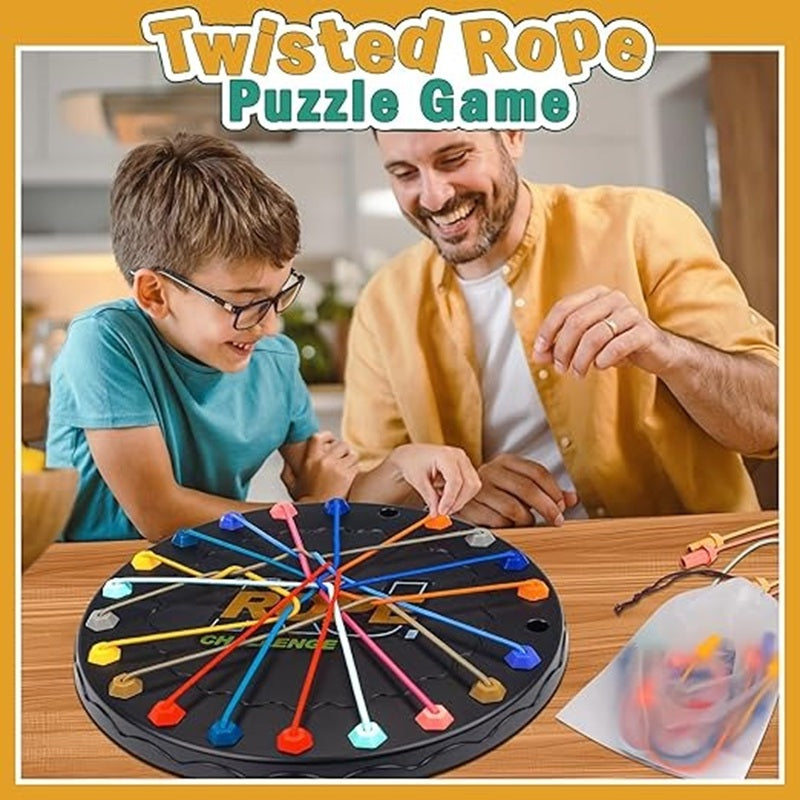 3 Levels Rope Knots Puzzle with Non-chemical Plastic, Various Modification, Safe for Ages 3+