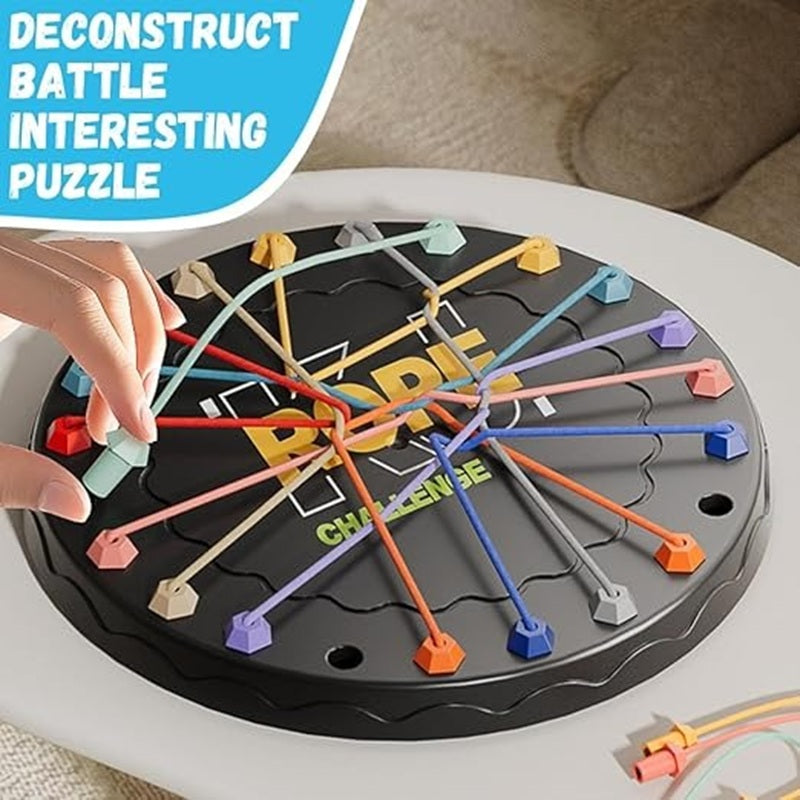 3 Levels Rope Knots Puzzle with Non-chemical Plastic, Various Modification, Safe for Ages 3+