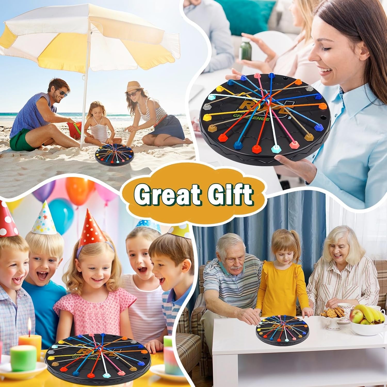3 Levels Rope Knots Puzzle with Non-chemical Plastic, Various Modification, Safe for Ages 3+