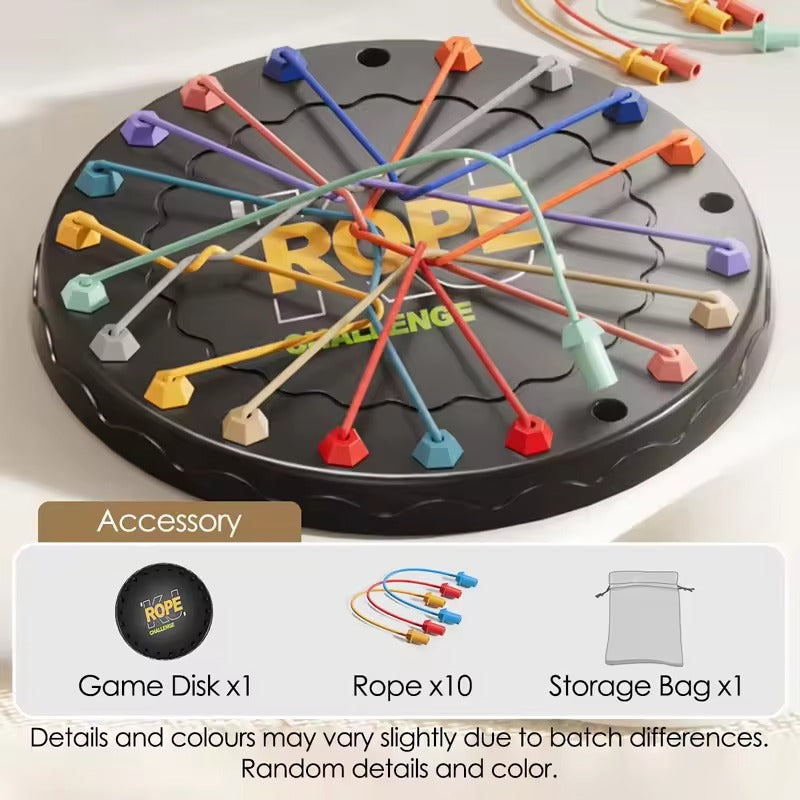3 Levels Rope Knots Puzzle with Non-chemical Plastic, Various Modification, Safe for Ages 3+