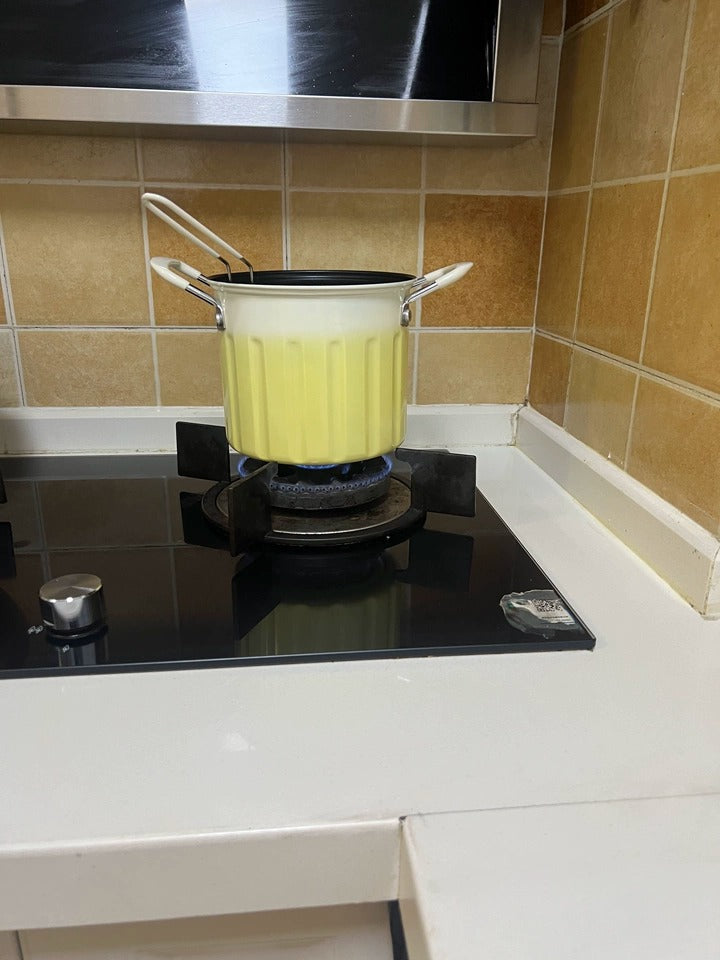 3 Litre Deep Frying Pot with Strainer – Safe Material, Compatible with Multiple Stovetops, Easy to Clean