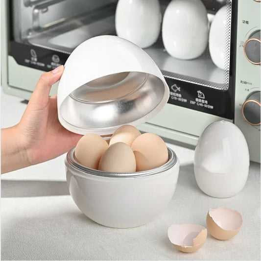 4-Egg Microwave Boiler – Quick Cooker for Perfect Soft or Hard Boiled Eggs & Built-in Easy Shell Remover