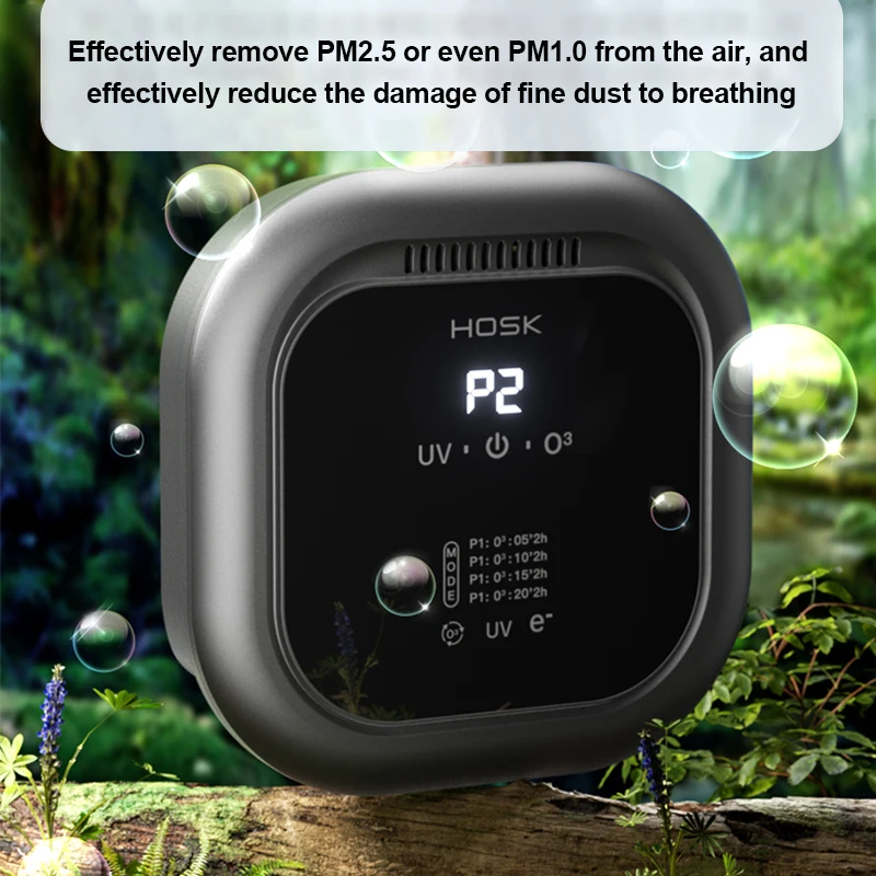 4-in-1 Air Purifier with Carbon and UV Filters for Home and Office, Aromatherapy Negative Ion