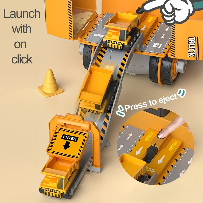 4-in-1 Kids Engineering Vehicle Assembly Toy – Boosts Creativity & Logic, Realistic Play, Electric Drill, Engineering Accessories, Safe for Ages 3+