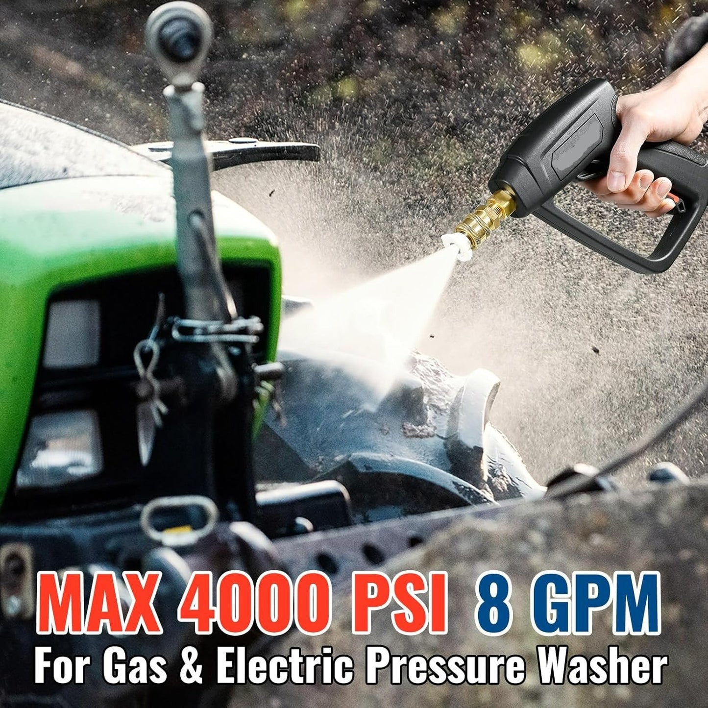 4000 PSI High-Pressure Washer Gun – Heavy-Duty Power Washer Spray Gun for Car, Patio & Driveway Cleaning