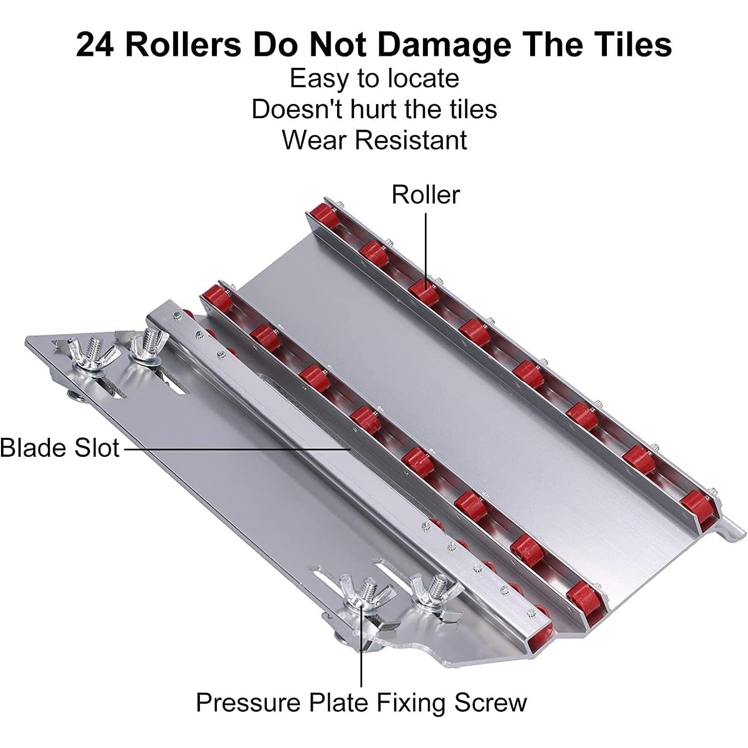 45-Degree Tile Chamfer Cutting Tool with Smooth Movement with 24 Rollers, Secure Fixing Screws