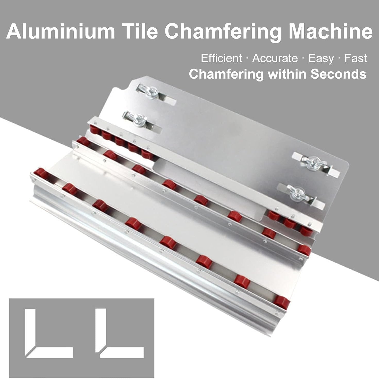 45-Degree Tile Chamfer Cutting Tool with Smooth Movement with 24 Rollers, Secure Fixing Screws