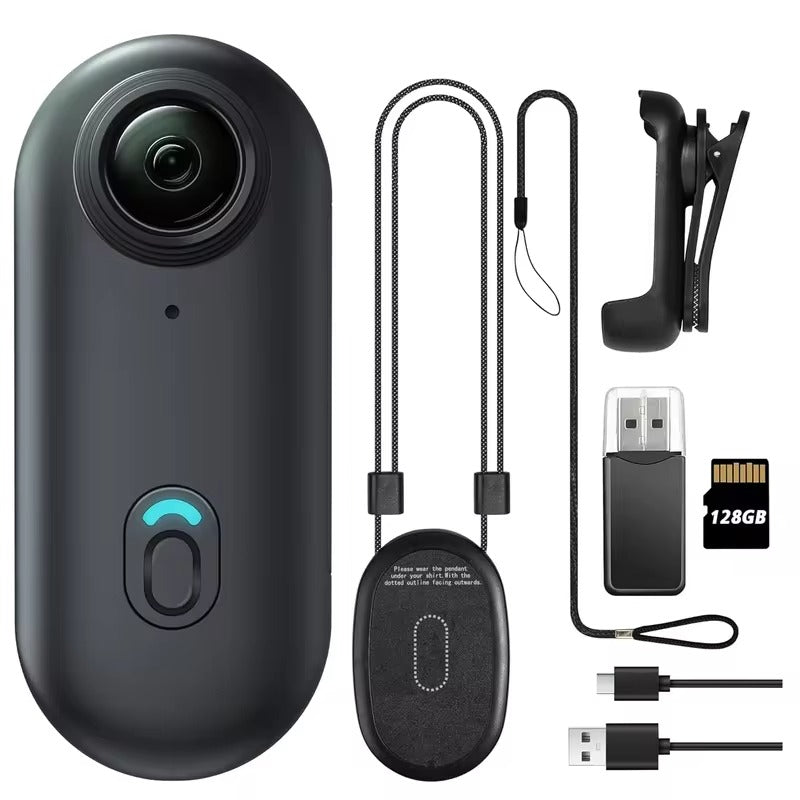4K Thumb Action Camera, Waterproof Body Camera for Cycling & Pet Walking, 1080P HD Video Recording