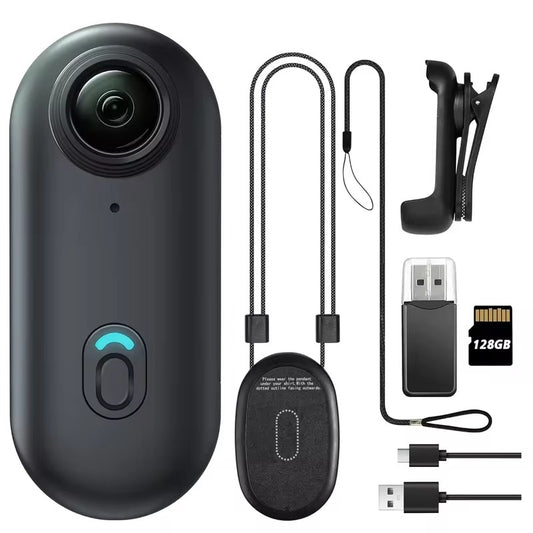 4K Thumb Action Camera, Waterproof Body Camera for Cycling & Pet Walking, 1080P HD Video Recording