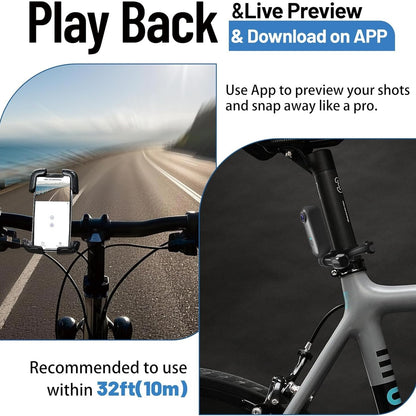 4K Thumb Action Camera, Waterproof Body Camera for Cycling & Pet Walking, 1080P HD Video Recording