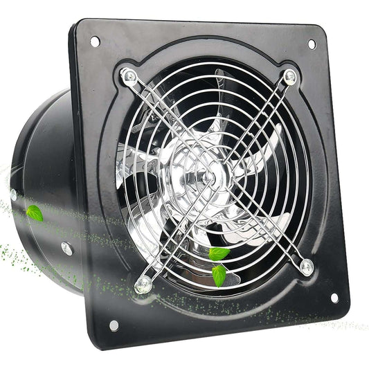 4,6,8" Industrial Axial Exhaust Fan with Square Frame and Low Noise Design