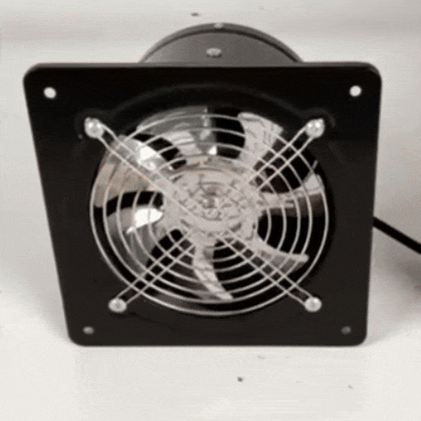 4,6,8" Industrial Axial Exhaust Fan with Square Frame and Low Noise Design