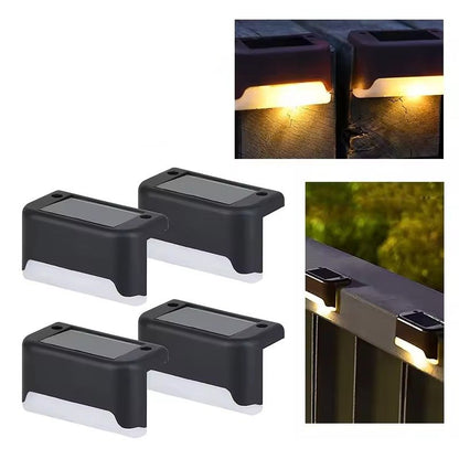 4 Pack Premium Solar Deck Lights – Outdoor, Wireless Installation, Waterproof (IP44), Durable ABS Material