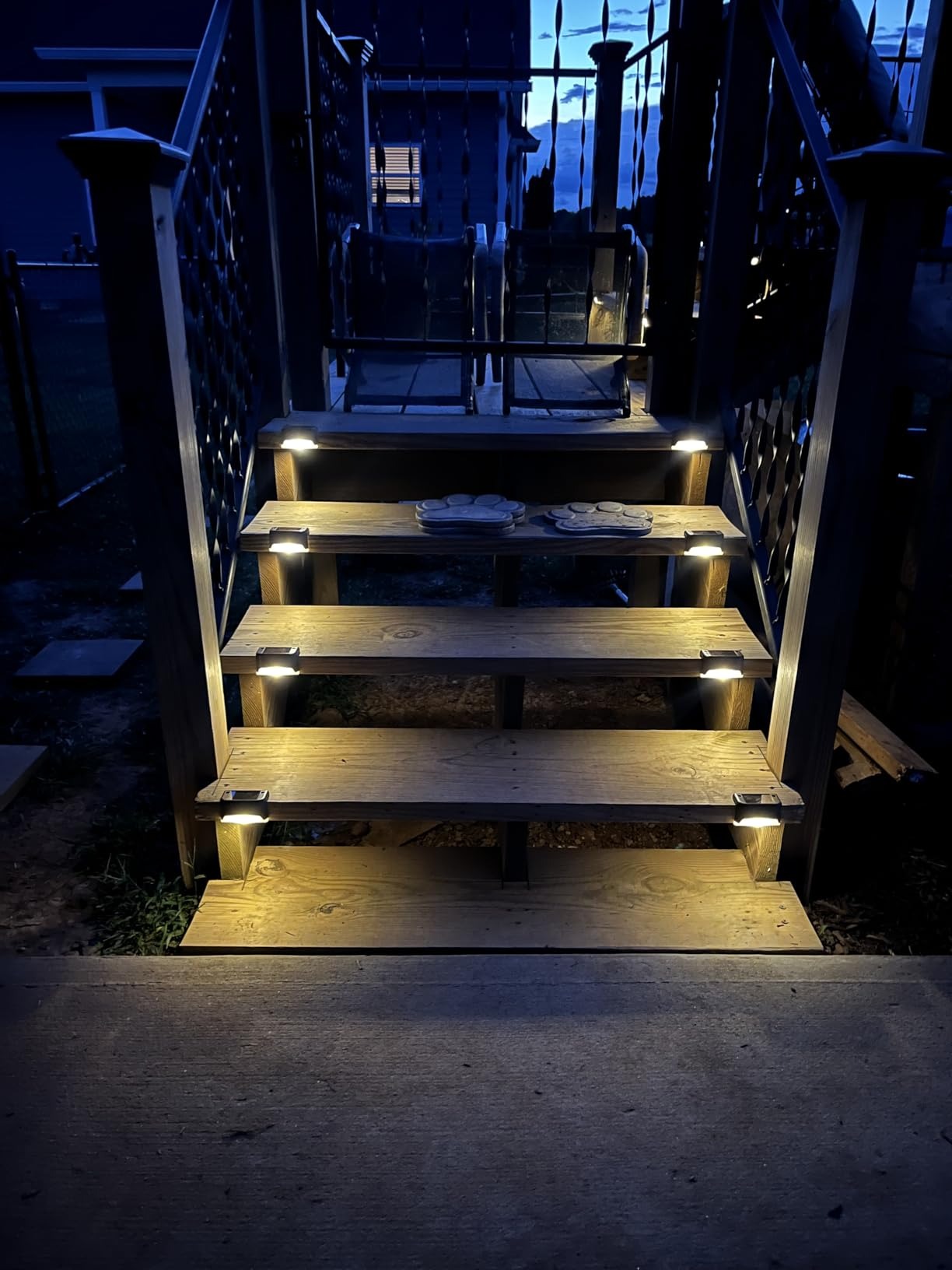 4 Pack Premium Solar Deck Lights – Outdoor, Wireless Installation, Waterproof (IP44), Durable ABS Material