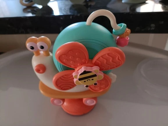 5-in-1 Snail Spinner Suction Toy, Montessori Baby Sensory Toy for Bath, Mealtime & Play, Safe for Ages 6 Months+