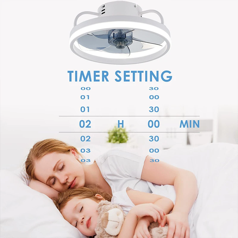 55W Multipurpose Ceiling Fan with LED Light and Remote Control, 3000K-6500K Dimmable