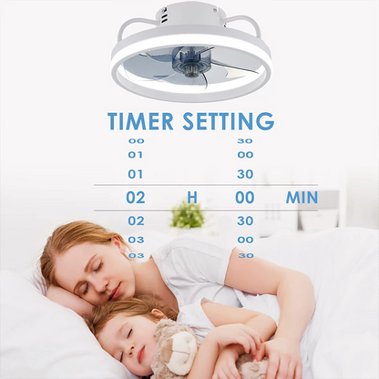 55W Multipurpose Ceiling Fan with LED Light and Remote Control, 3000K-6500K Dimmable