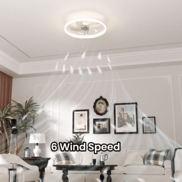 55W Multipurpose Ceiling Fan with LED Light and Remote Control, 3000K-6500K Dimmable