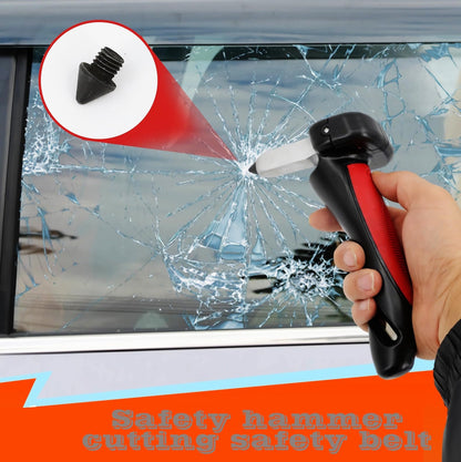 5 in 1 Car Handle Mobility Aid with Safe Window Breaker, Seatbelt Cutter, LED Flashlight for Safe Car Entrance-Exit